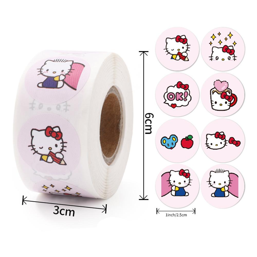 500PCS Cute Kuromi Pochacco My Melody Cartoon Stickers Roll Laptop Scrapbook Phone Diary Kawaii Aesthetic Sticker Decal Kids Toy