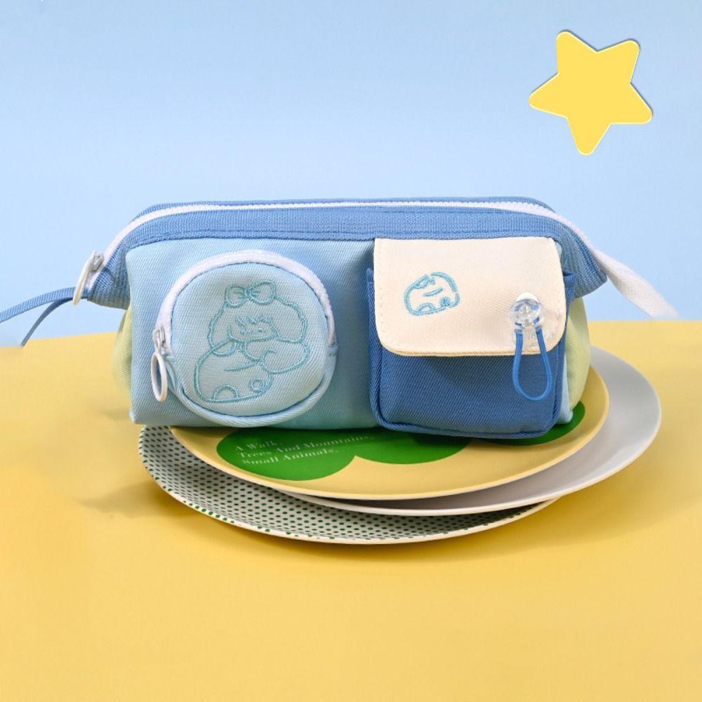 Simple Pencil Case Cartoon Stationery Bag Durable Pencil Bag Elementary School Students