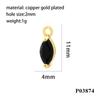 18K Gold-Plated Zircon Marquise Pendant DIY Jewelry Materials