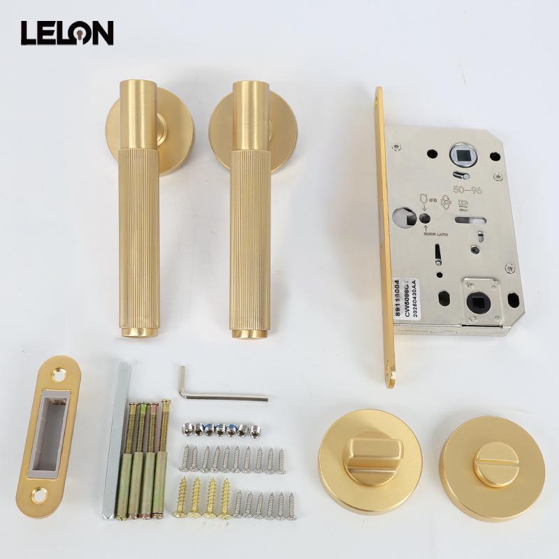 Zinc Alloy Split Handle Lock for Home, Hotel, and Bathroom Doors
