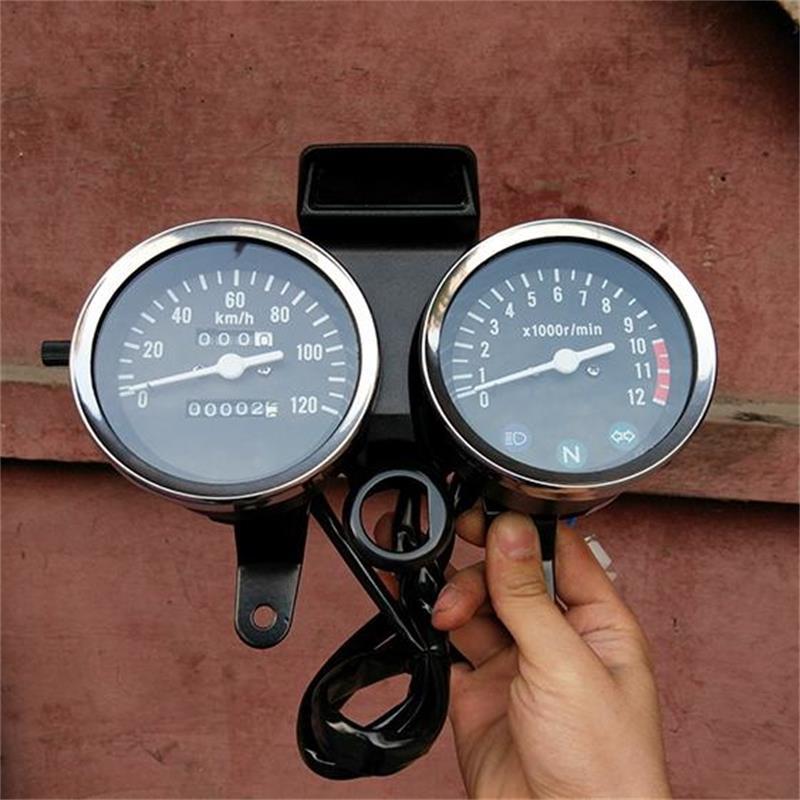 Motorcycle Speedometer Dual Gauge Speedometer Display  Odometer Assembly For Suzuki GN125 GN 125 125cc