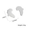 My Shape Mini Afrika Herz Ohrstecker für Damen Mädchen Goldfarbe Edelstahl Hohl Afrikakarte Stecker Ohrring Modeschmuck