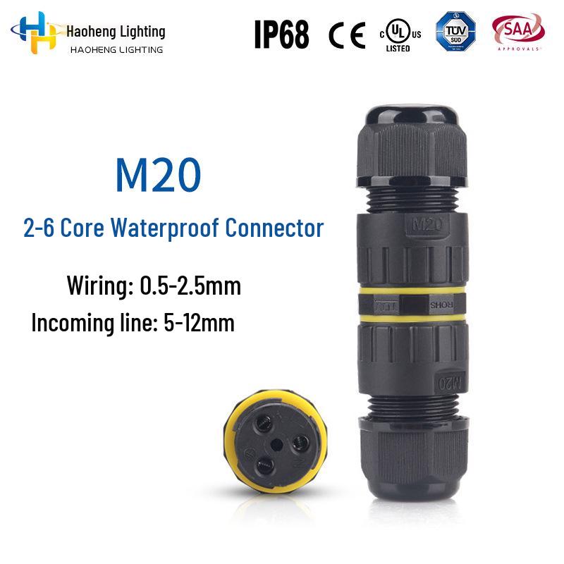 M20 IP68 Waterproof 2-6 Core Outdoor Cable Connector for Landscape Lighting