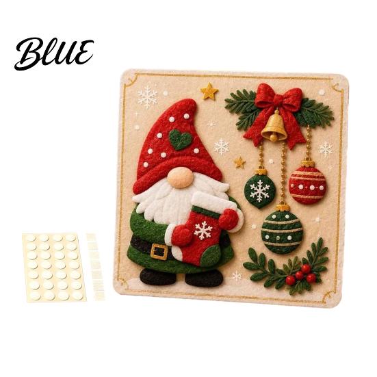 Christmas Stocking Fillers DIY Felt Craft Kit Santa Snowman Sticker Art Gnome Tree Displays Wreath Peel And Stick Kit for Teens Holiday Party