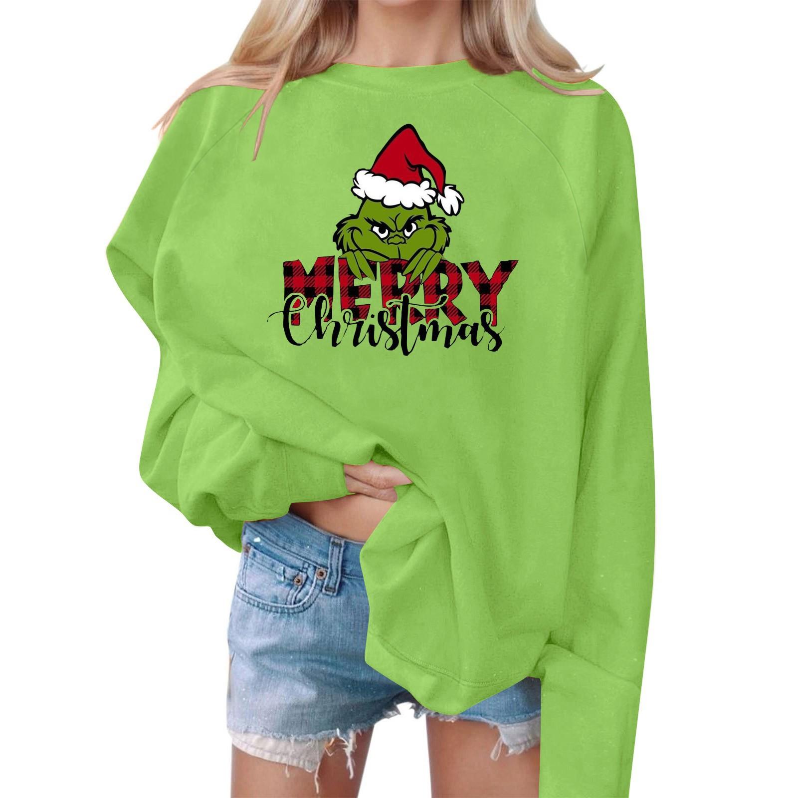 

Женский повседневный и модный свитер с круглым вырезом, свободный свитер с круглым вырезом и принтом XL чёрный