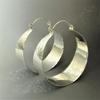 Vintage Style Silver Color Metal Geometry Die Casting Pattern Hoop Earrings for Women Jewelry