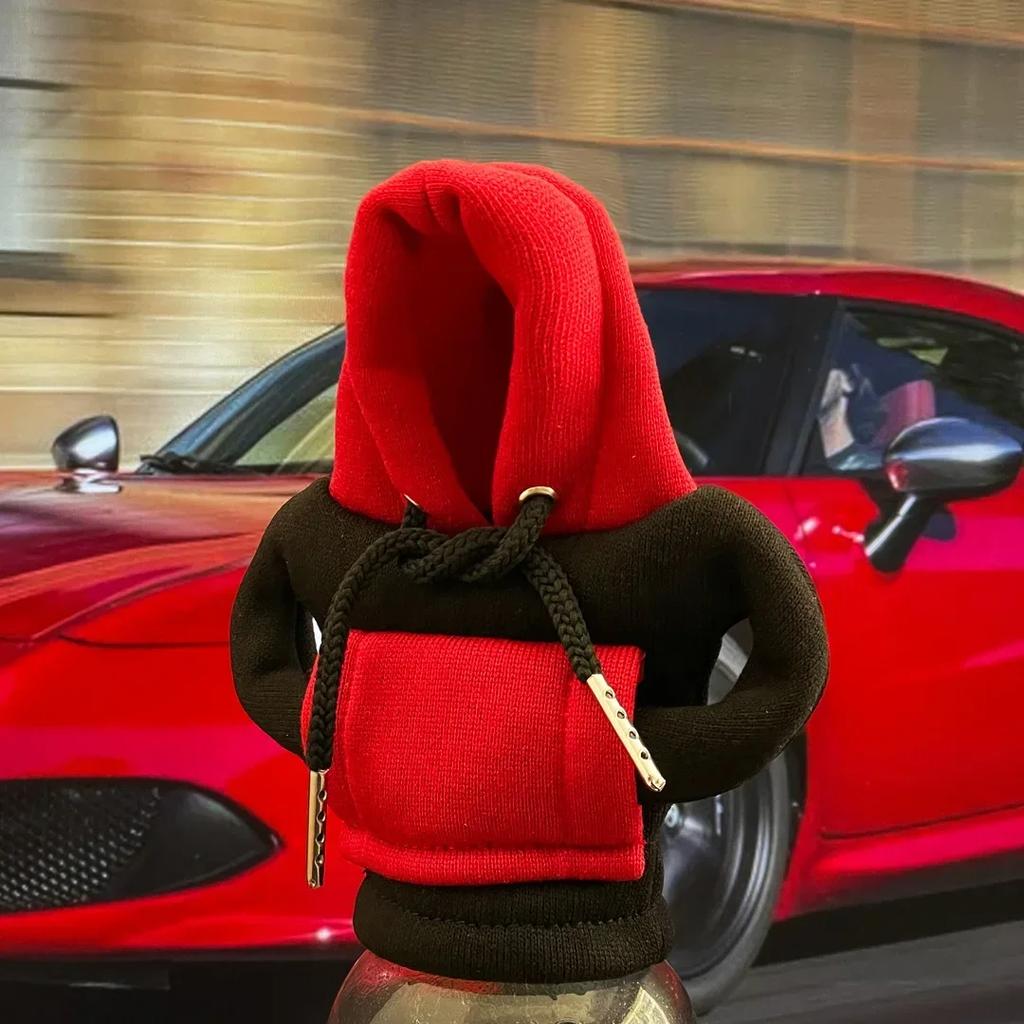 Fashion Hoodie Car Cute Cartoon Gear Shift Knob Cover Gearshift Handle Gear Lever Decorative Hoodie Cover Auto Interior Accessor