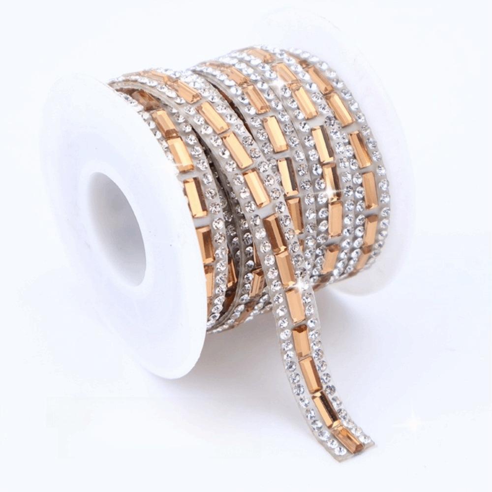 Rhinestone Trim Colorful Crystal Strip Self Adhesive Flexible Rhinestone Strip DIY Supply Shiny Apparel Accessory Bag Decor