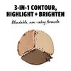 NYX Professional Makeup 3 passaggi per scolpire la tavolozza di scultura del viso 02 Color Light