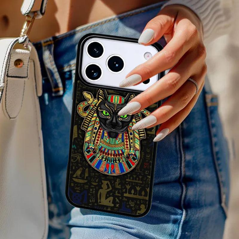 Egypt Nefertiti Anubis Ankh Soft Phone Case For iPhone 17 Air 14 15 13 12 Max Cover For Apple 14 15 16 16e 11 Pro Max Plus