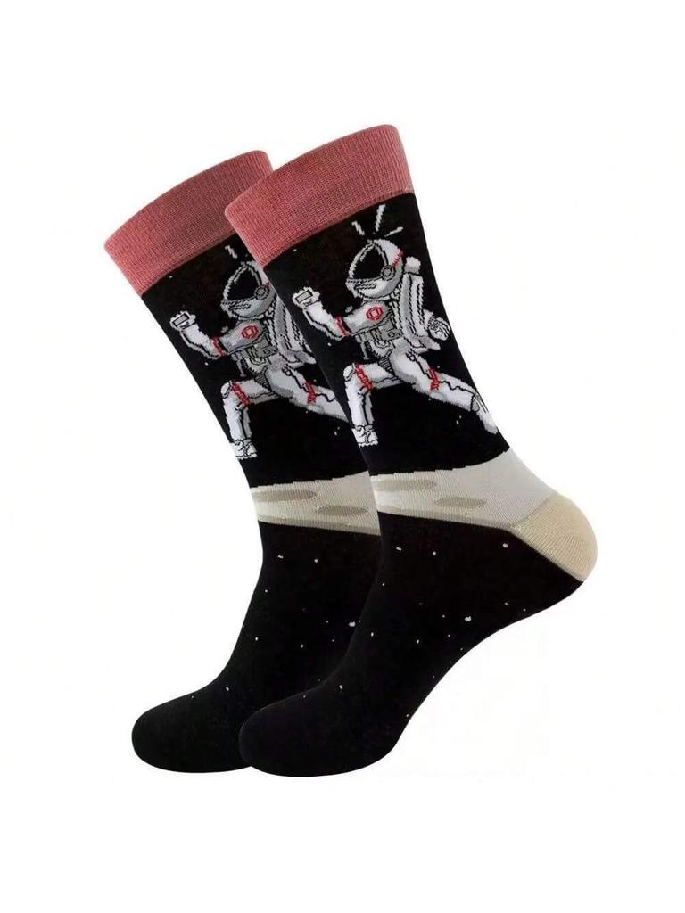 Colorful Men's Socks Harajuku Colorful Happy Funny Symbol International Chess Geometric Formula Sock Christmas Gift