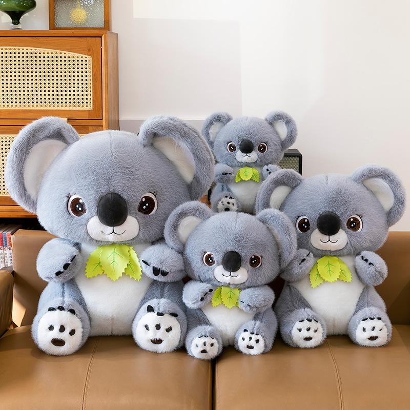 New cute leaf koala doll cartoon couple gift children plush toy grab machine doll sofa throw pillow
