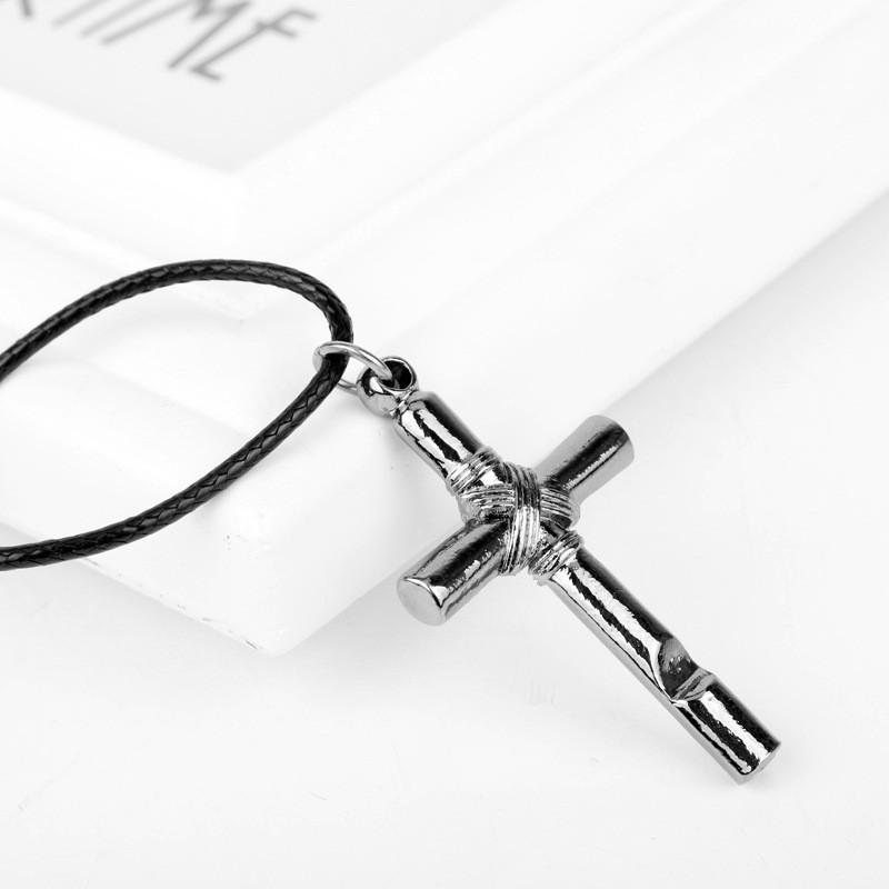 Hell Girl Cross Pendant Necklace With Alloy Design For Women And Men