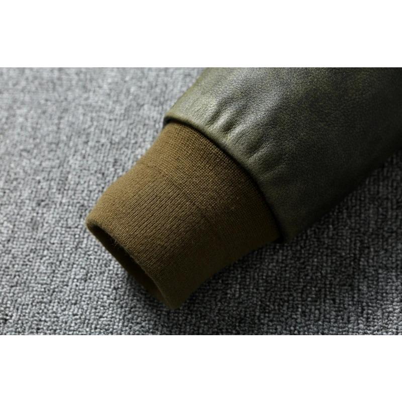 Jachete de zbor din piele, militară clasică A2, mărime chinezească, jachetă din piele de vacă veche, spălată cu piatră, pentru bărbați, haină pentru bărbați din piele moale