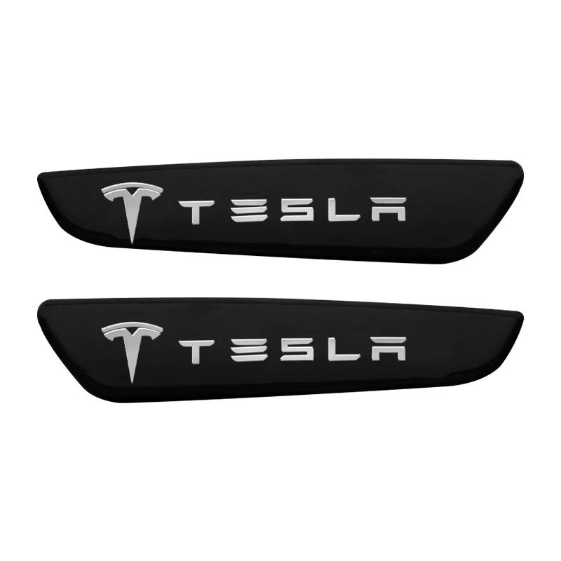 

Car Sticker 2025 Hot 2Pcs 3D Metal Car Body Sticker Trunk Decorative Badge Emblem Decal Accessories For Tesla Model 3 Y S X 2021 For Tesla