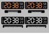 Multifunctional Rectangular Electronic Alarm Clock with Large Display - Wall-Mountable/Desktop Stand
