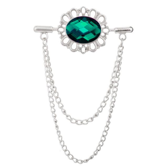 Latest Stylish Fashionable Metallic Crytal Tassel Pin Brooch Shirt Collar Pin Scarf Buckle Badge Corsage Brooches Women Men Jewelry AccessoriesFashion