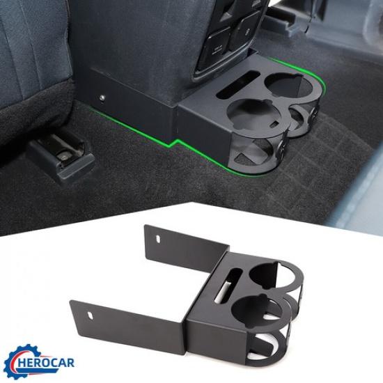 For Ford Bronco + Rear Seat Water Cup Holder Mount Base Black Accessories