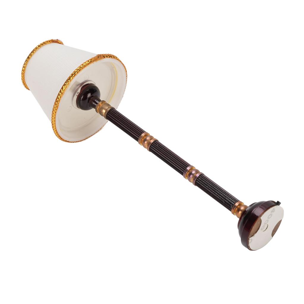 1:12 Scale Dollhouse Table Lamp LED Light Switch Miniature Desk Light Ornament for Dollhouse