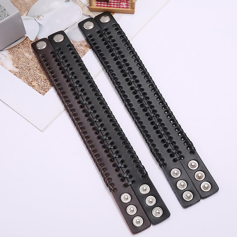 Nuovi Accessori Europei e Americani Braccialetti Punk Gioielli Retrò Intrecciati a Mano
