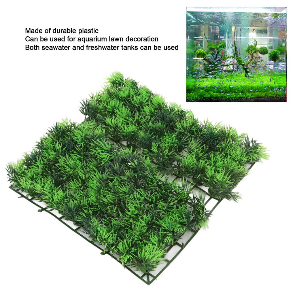 Aquarium Grass Mat Artificial Plastic Green Lawn Decoration for Fish       Shopping Mall