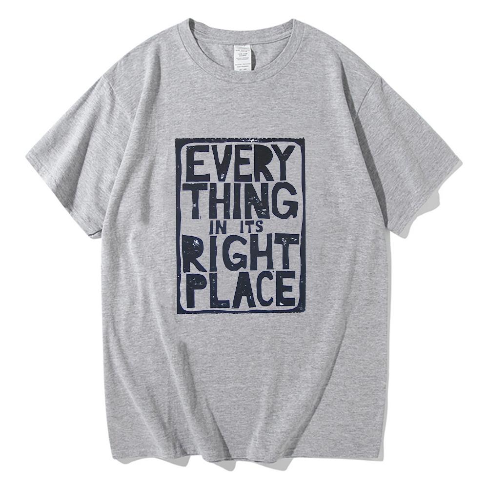 

Radiohead Everything in Its Right Place Graphic T Shirts Radiohead Rock Band Cotton T-shirts Men Vintage Classic Tees Unisex Y2K 2XL