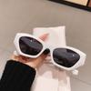 Vintage Women's Sun Glasses Small Rectangle Clear Frame Summer Orange Brand Designer Cat Eye Sun Glasses Female UV400 Eyewears
