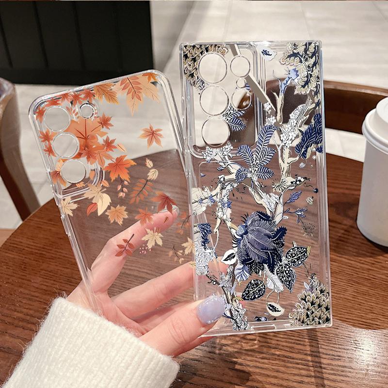 Colorful Floral Case For Samsung Galaxy S26 Ultra S25 FE S24 S23 S22 A54 A15 A35 A55 A16 A36 A56 A17 A37 A57 5G Clear Soft Cover