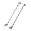 2PCS RC Crawler Driveshafts Stainless Steel Cutting Length Universal RC Joint Drive Shafts for 1 10 LCG Silver