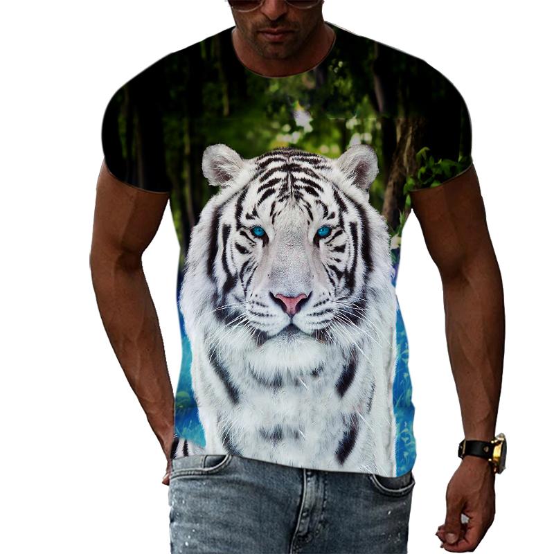 New Fashion 3D Printing Animal Tiger Graphic T Shirts Summer Casual Trend Hip Hop Harajuku Style T-shirt Trendyol Men's Store