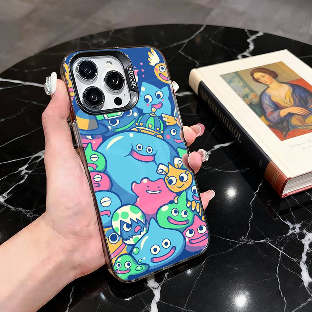 D-Dragon Q-quest S-slime-DQS  Phone Case For iPhone 17,16,15,14,13,12,11 Plus,Pro Max,XS,Colorful Silver Black Cover iPhone16se4