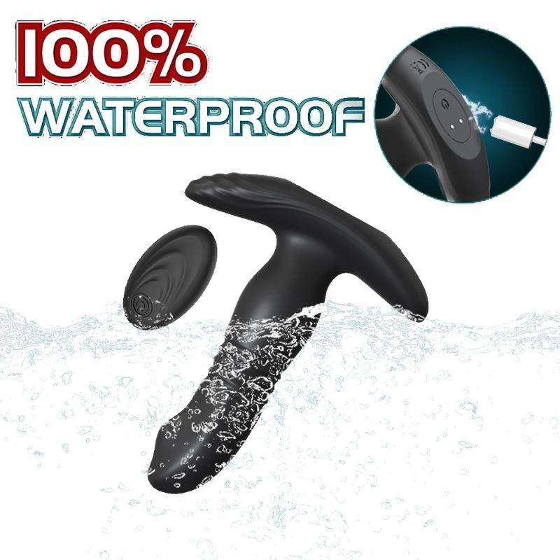 Männliches stoßendes Prostata-Massagegerät, Bluetooth, APP-Steuerung, Teleskop-Butt-Plug, Anal-Vibrator, Männer, schwuler Dildo, Bdsm-Sexspielzeug für Paare