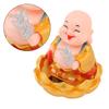 Solar Buddha Statue Solar Nodding Maitreya Car Ornament Decoration Shaking Head Toy for Wealth and