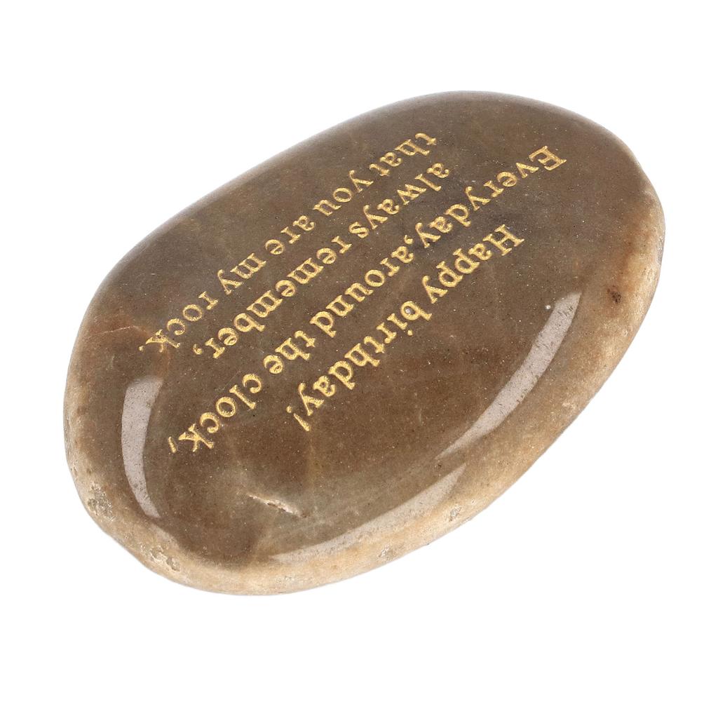 Happy Birthday Engraved Rocks Exquisite Compact Portable Paperweight Presents Engraved Rocks with
