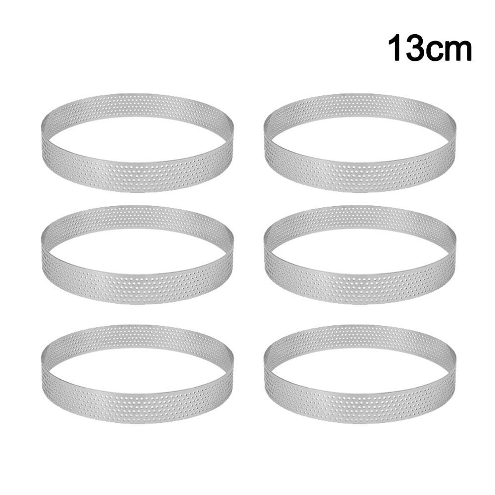 Perforated Design Tart Ring Set Stainless Tart Rings Dishwasher Safe Oven Safe