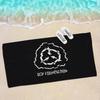 Scp F-Foundation Game  Microfiber Printed Beach Towel Mountain Climbing Yoga Beach Swimming Running Absorbent Soft Towel