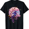 Aesthetic Cherry Blossom Japanese Sakura Vaporwave Bird T-Shirt(2)