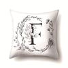 Polyester Pillowcase INS Style Garland 26 English Letter Printing Pillowcase Waist Cushion Car Seat Cover