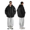 American-Style Trendy Oversized Hooded Baseball Jacket Cotton Coat for Men, Winter 2025 New Loose Thickened Cotton Jacket