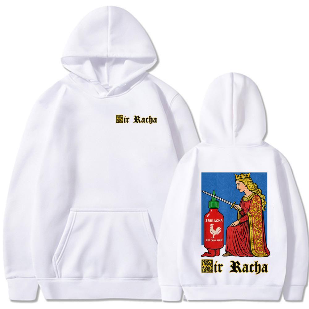 Sir Racha Funny Chili Sauce Graphic Hoodies Men's Women Clothing High Quality Casual Long Sleeves Sweatshirts Fashion Streetwear