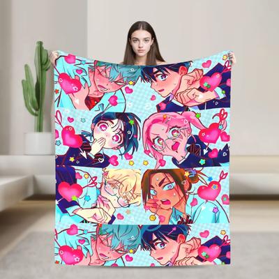 Alien Stage Anime Blanket Flannel Mizi Sua Till Ivan Hyuna Luka Lightweight Throw Blanket for Airplane Travel Bed Rug