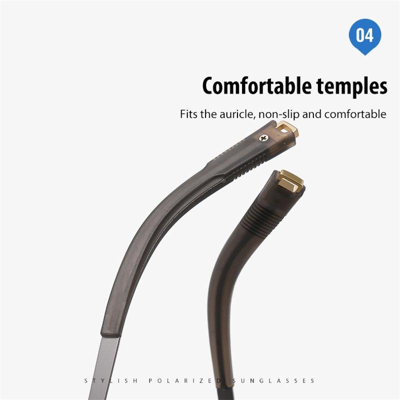 AORON Metal Frame Polarized Sunglasses for Men Women Fashion Driving Cycling Outdoor UV400 Anti Glare Glasses