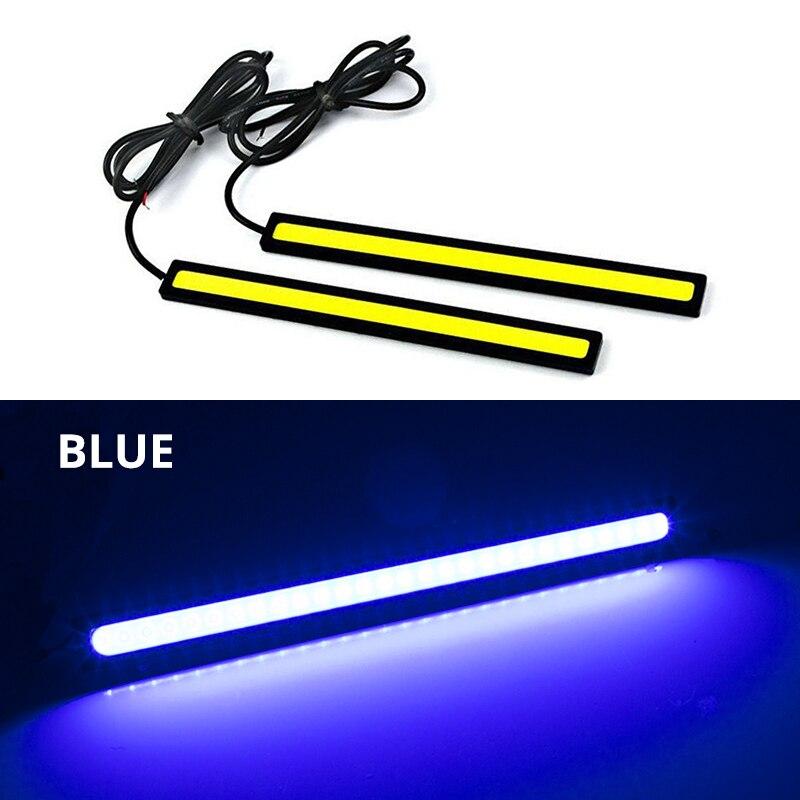 2pcs 17cm Universal Waterproof Daytime Running Lights COB Fog Lamp Car Styling Led Day Light DRL Lamp Fog Bar Lamp Strip Lights