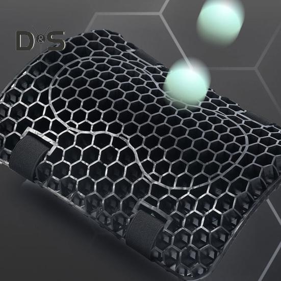 Motorcycle Gel Seat Cushion 3D Honeycomb Structure Breathable Anti Skid Shock Absorbing Motorcycle Gel Seat Pad for Long Rides