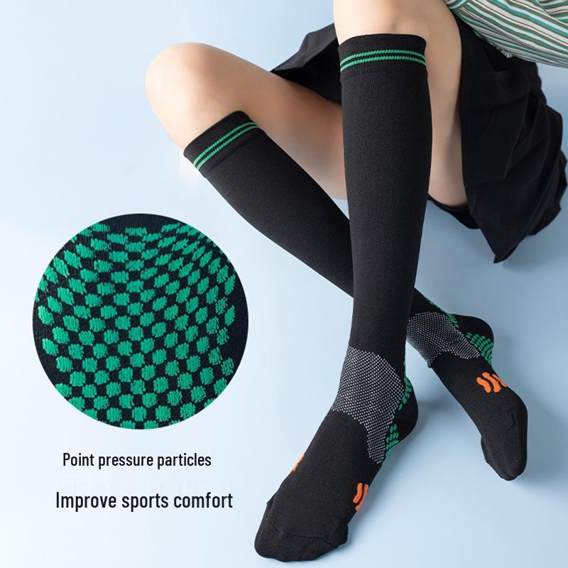 Women's Professional Fitness Compression Socks for Running and Jump Rope - Strong Pressure Calf Socks, Elastic for Autumn and Winter.