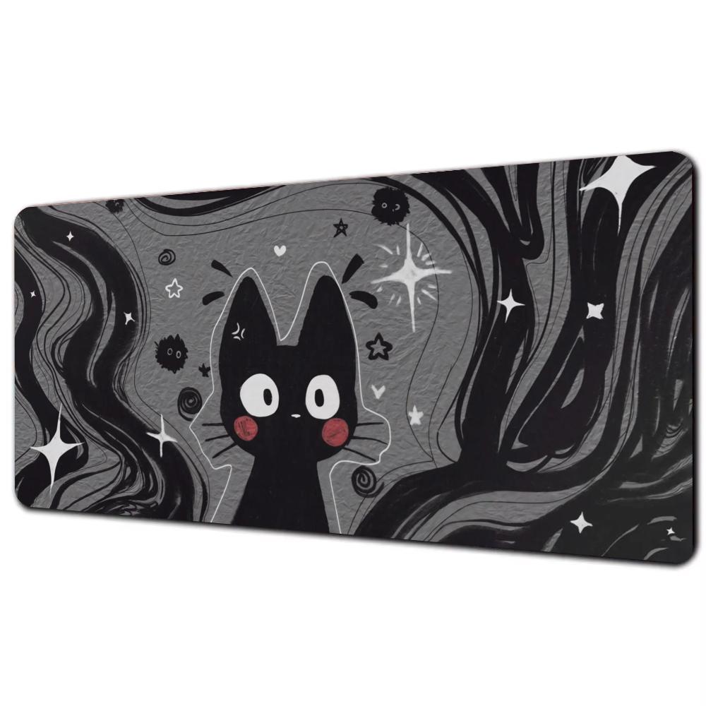 Line Cat Mouse Pad Office Mouse Pad with Wrist Support Games Desk MattNonSlip desk matGaming Mouse pads