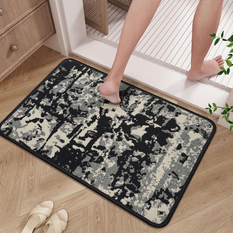 Camouflage Printed Floor Mat Flannel Bathroom Kitchen Balcony Foyer Absorbent Anti Slip Carpet Household Rug