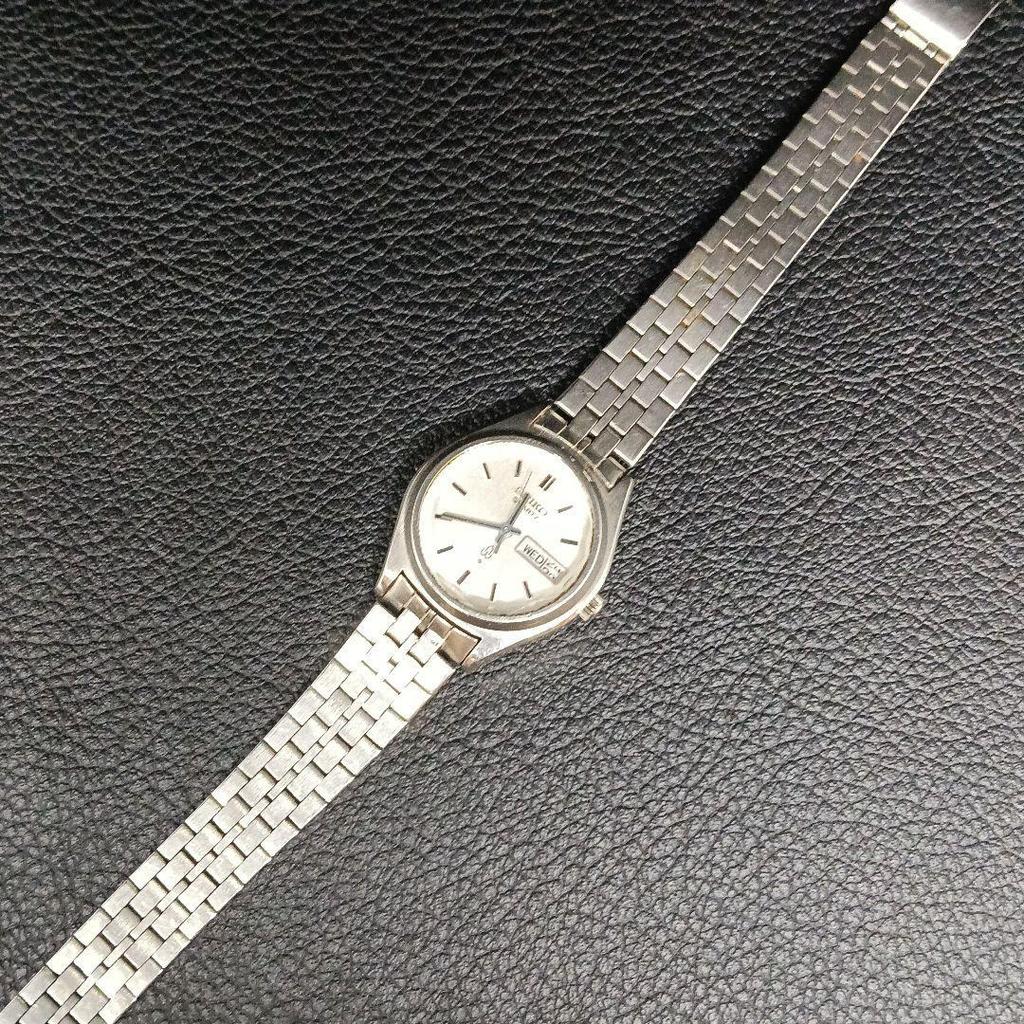 Used Working SEIKO Ladies' Day-Date Silver Vintage