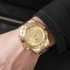Men'S Business Fake Three-Eye Steel Belt Watch Fashion Quartz Watch