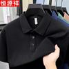 Hengyuanxiang Men's Washed Short Sleeve Polo Shirt
